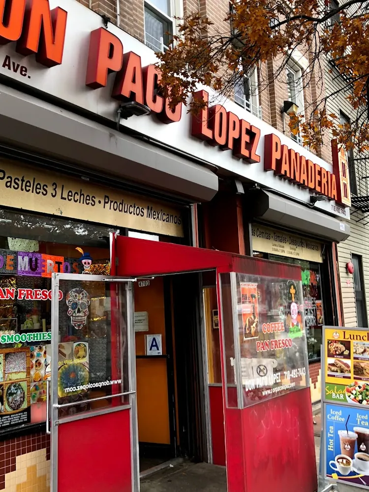 Don Paco López Panaderia storefront in Brooklyn