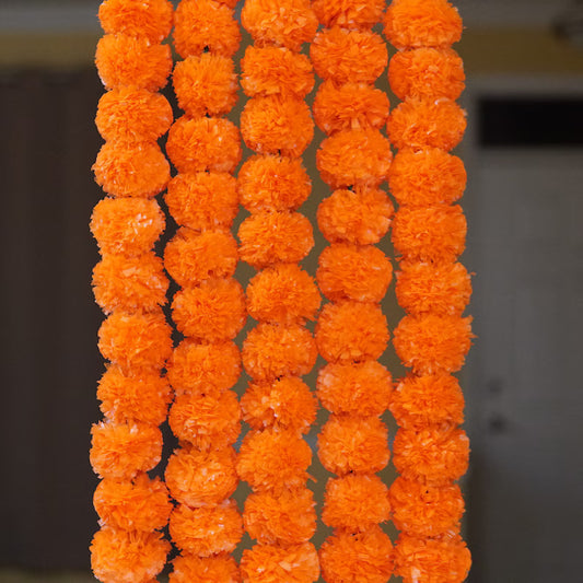 3 String Marigold Flower for dia de Muertos /Flores de  Plastico para dia de muertos
